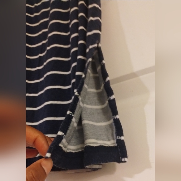 St. John's Bay Casual Striped Navy Blue & White Drawing String Pencil Skirts - Picture 9 of 9